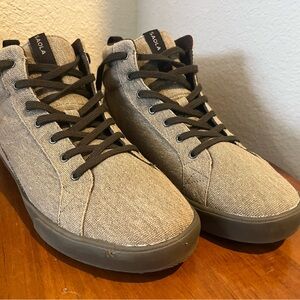 Saola Men’s Wanaka Beige High-Top Sneakers - Made from Recycled Materials!